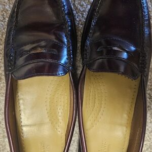 Womens Burgandy Leather Loafers